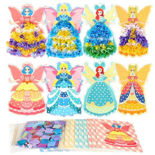 Elves Craft Kits: 12-Piece Felt Embroidery Set With 700 Fabric Pieces, 4 Magical Elf Motifs For Crafting, Creative Needle Painting Set For Girls, Complete Craft Kit With Tools And Sponge Mat