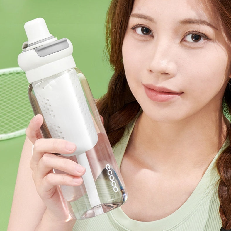Portable Dual-use Straw Cup With Tea Compartment