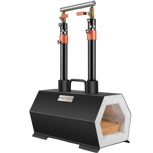 Propane Forge Portable, Double Burner Tool And Knife Making, Large Capacity Blacksmith Farrier Forges, Mini Furnace Blacksmithing, Gas Forging Tools And Equipment, Complete Kit