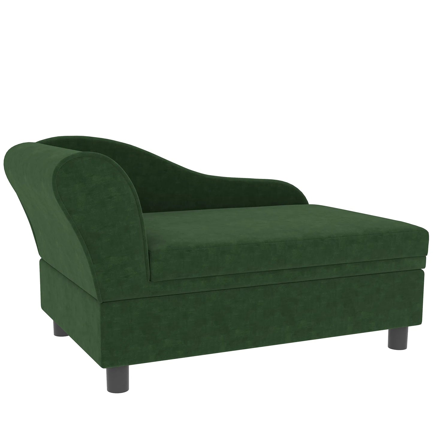 Pet Sofa Bed For Cats And Small Dogs With Storage, Comfortable Pet Couch With Hidden Storage Compartment, Soft Cushioned Indoor Dog Sofa Bed, Green