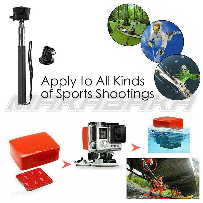 328 Go Pro Accessories Set Kit For G Opro Hero10 9 8 7 6 Monopod Head Chest Strap