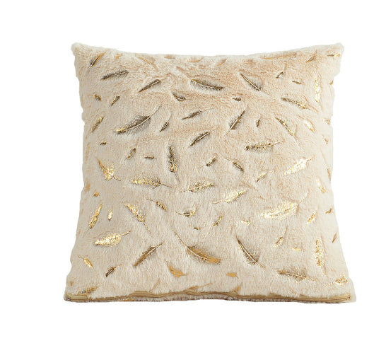 Short-pile Gold-stamped Gift Cushion For The Sofa