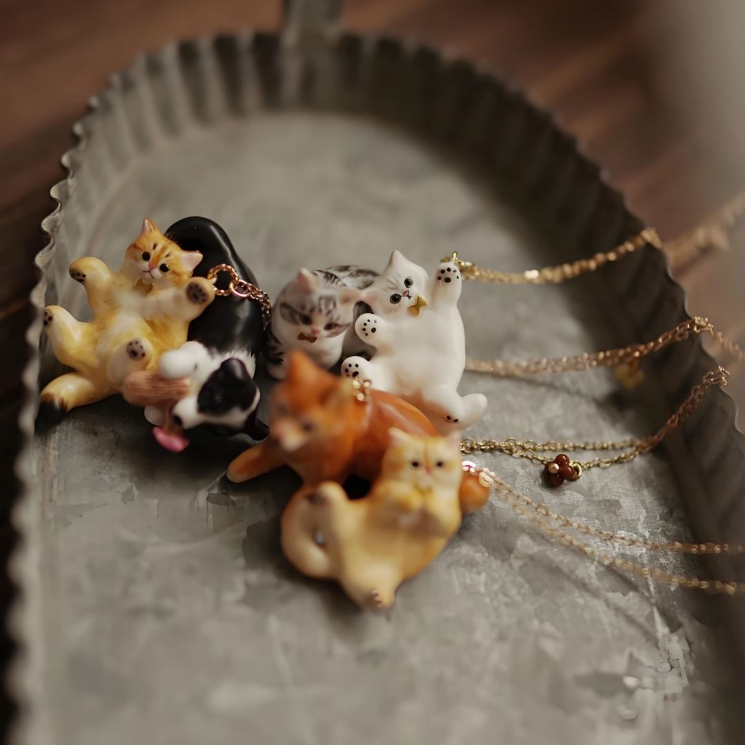 Pet Cat Pendant Necklace Clavicle Chain