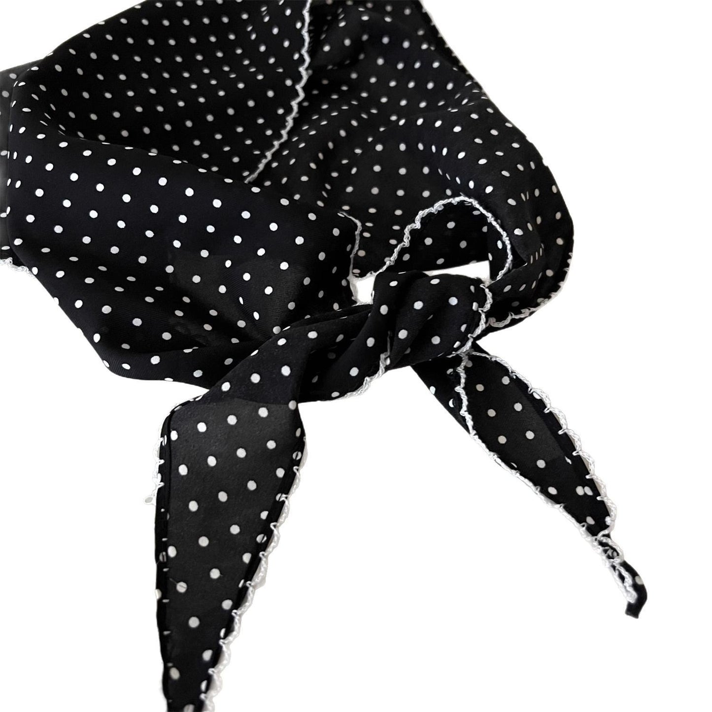 Korean Polka-dot Silk Womens Neck Scarf