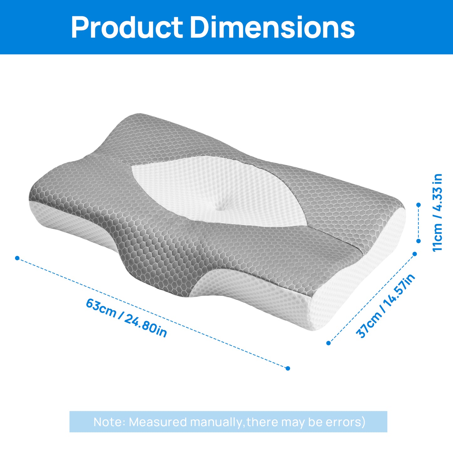 Cervical Neck Pillow, Cooling Ergonomic Memory Foam Pillows