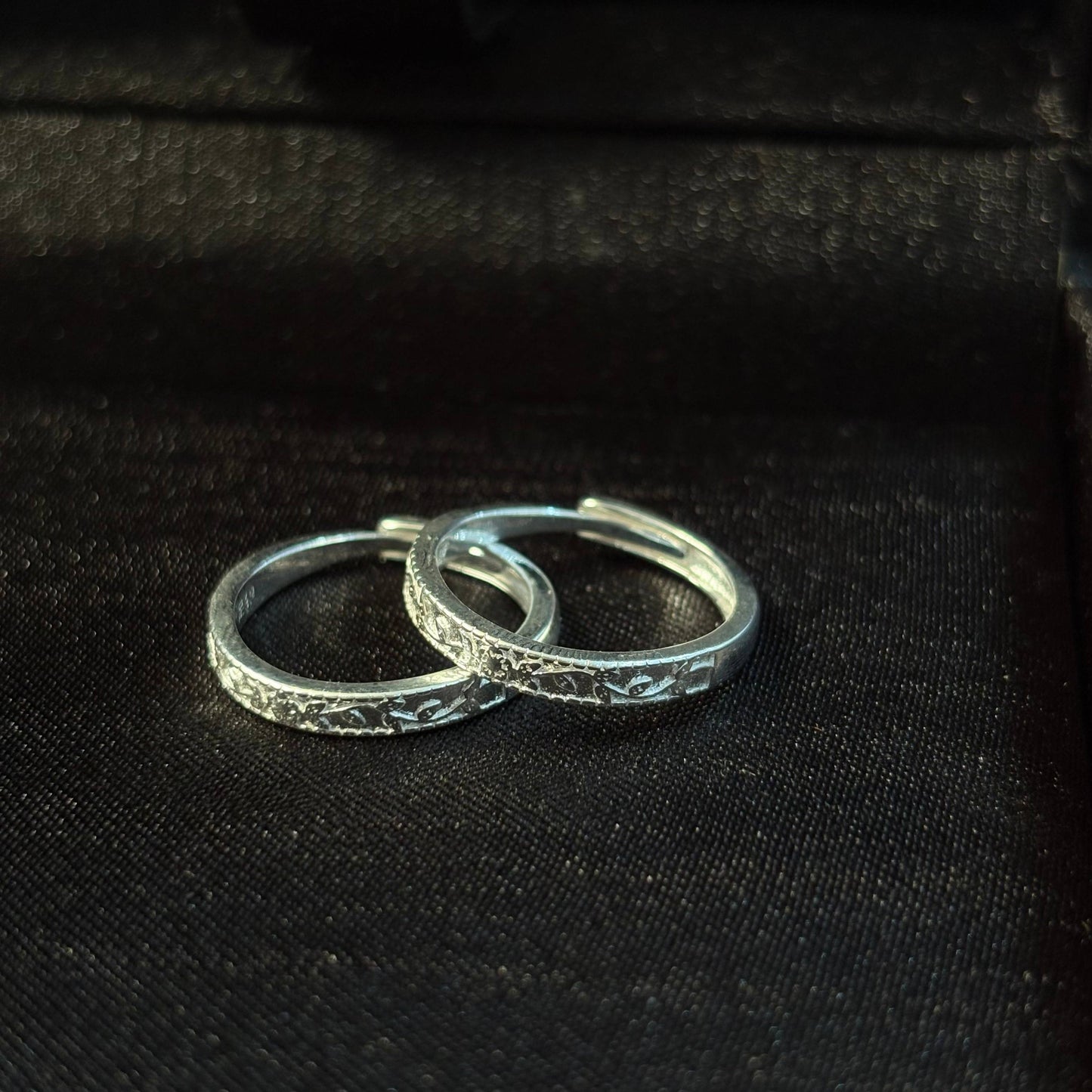 1pc 999 Sterling Silver Engraved Scrollwork Band Ring, Retro & Traditional Chinese Style, Perfect For Daily, Dating & Gifting, Ideal Valentine's Gift