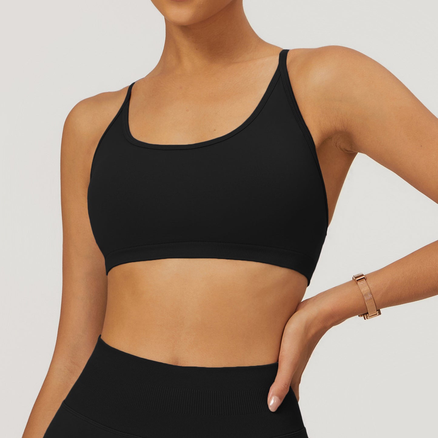Sports Fitness Seamless Cross Beauty Back Yoga Bra