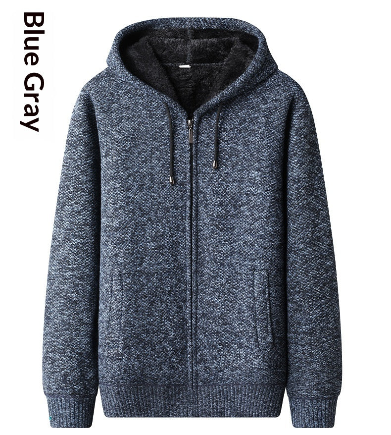 Spring And Autumn Cardigan Men's Korean Version Thickened Sweater