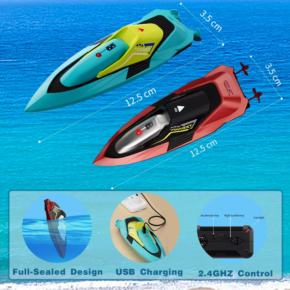 S5 Remote Control Boat For Swimming Pools And Lakes, 2.4GHz 20 MPH Racing Boat, Rechargeable Battery, Low Battery Alarm, Gifts For Boys And Girls, Logistics Sent Randomly By GOFO,USPS,UNI,UPS