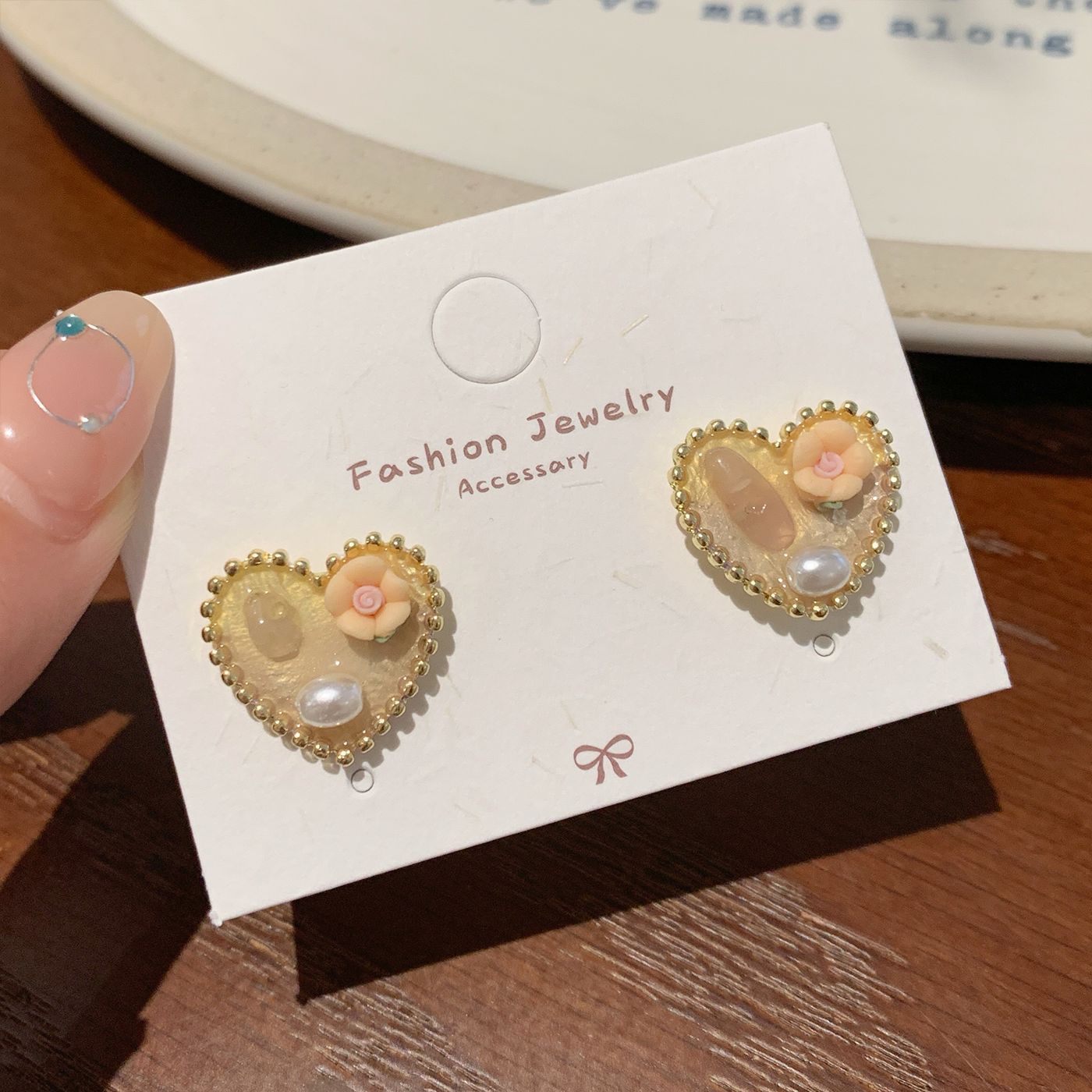 French Vintage Monet Garden Earrings Series Autumn Winter New Silver Needle Enamel Pearl Jewelry