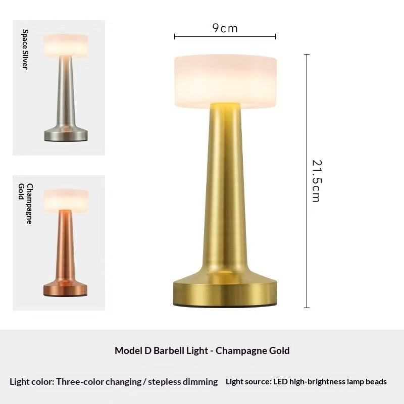 Metal Desktop Touch-Activated Creative USB-Charging Desk Lamp