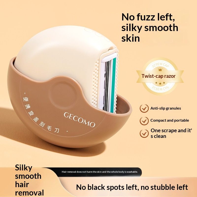 Portable Spin-Cap Shaver Hair Removal Razor