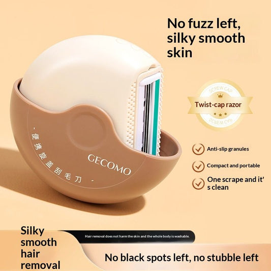 Portable Spin-Cap Shaver Hair Removal Razor