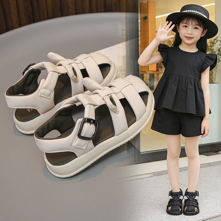 2026 New Summer Korean Style Closed Toe Girls Sandals Fashion Casual Student Shoes Wholesale