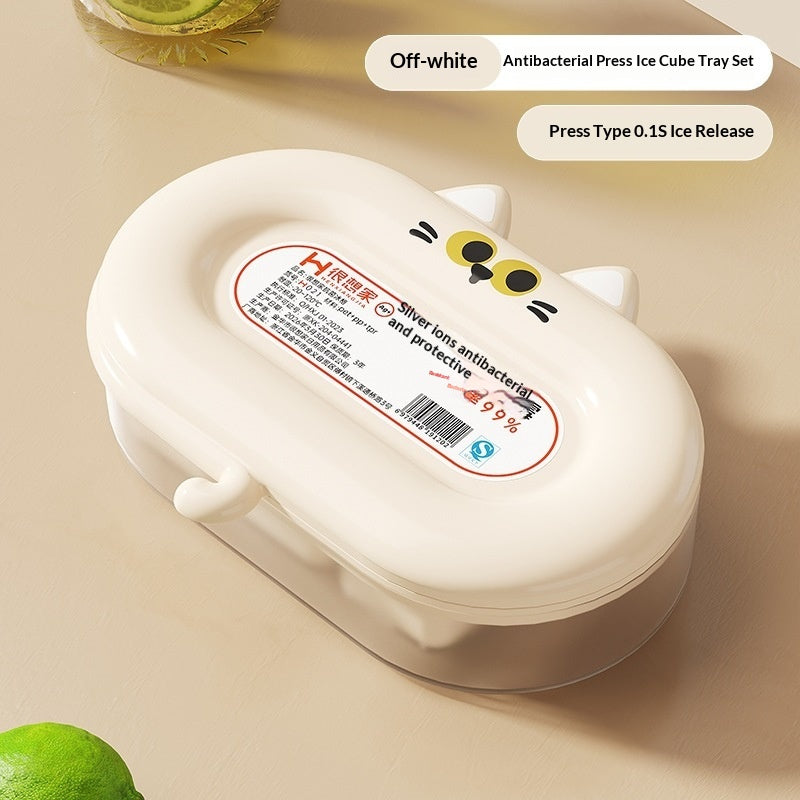 Antibacterial Press-type Ice Cube Tray Food-grade Ice Mold