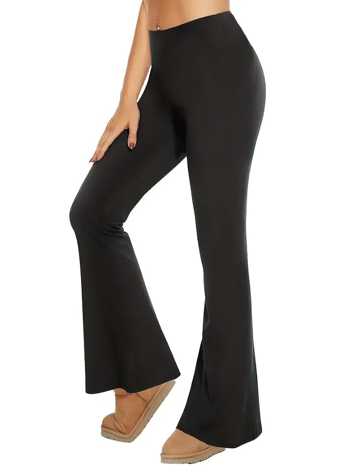 4pcs Butt-Lifting Flare Yoga Pants High Waist, Ultra Stretch, Naked Feel Leggings For Women