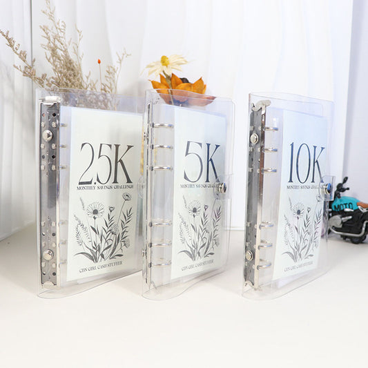 Cross-border Best-selling Savings Book With Six-hole Metal Clips For Organized Storage