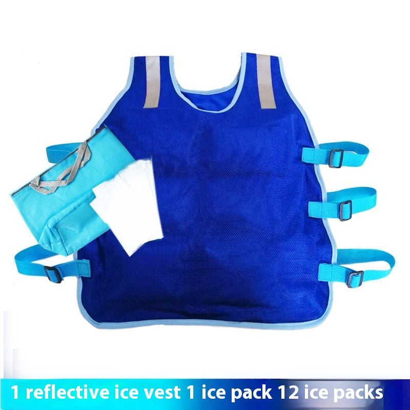 Summer Cooling Vest Outdoor Heatstroke Prevention Ice Pack Refrigeration