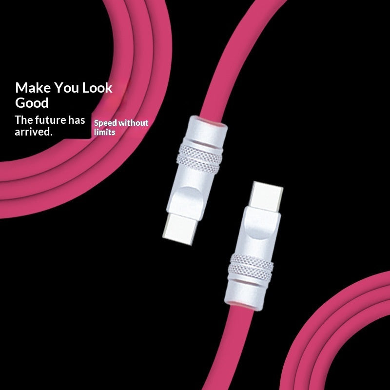 PD Fast-charging Dual-head Ultra-soft Silicone Data Cable