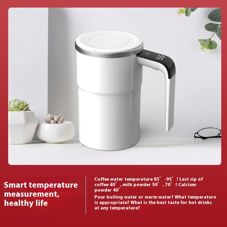 Smart Temperature-measuring Magnetic Automatic Stirring Cup, Electric Portable Coffee Cup, Milkshake Cup, Fitness Protein Shake Powder Cup
