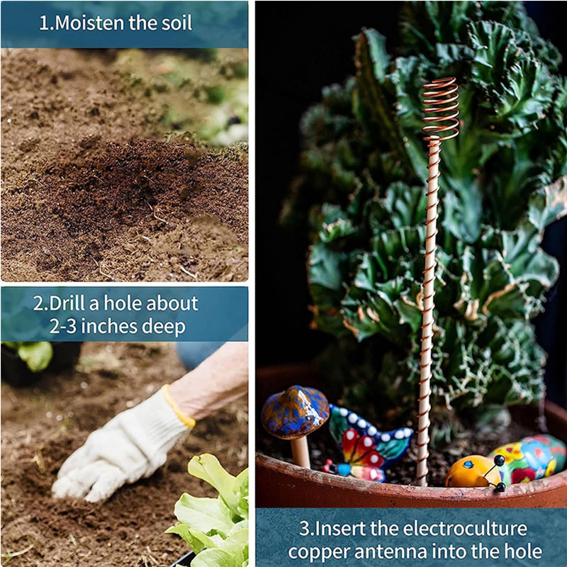 8 Pack Electroculture Copper Gardening Antenna With 3 Small Garden Tool Electroculture Plant Stake Garden Tools Copper Garden Stakes For Gro