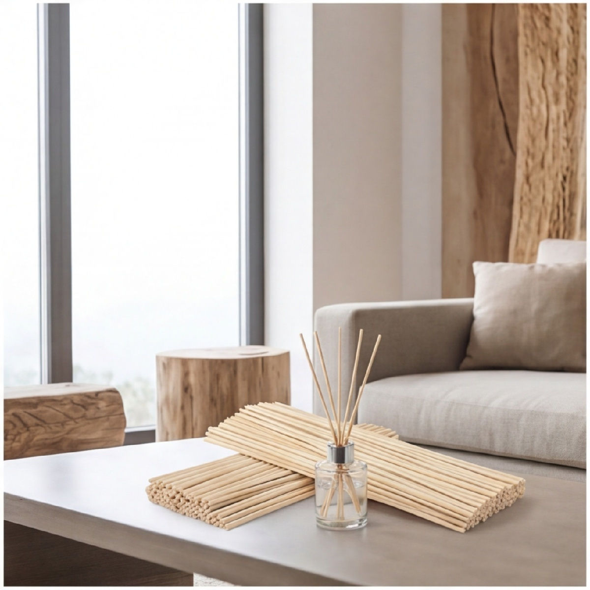 Rattan Sticks, Approx. 200 Pieces - Natural Craft Sticks For DIY Projects And Party Supplies Set
