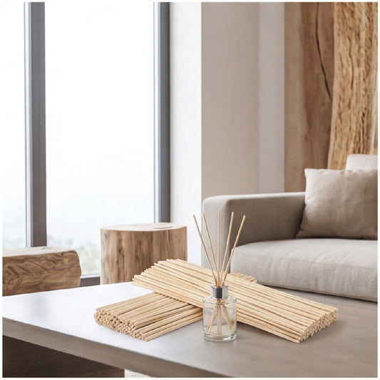 Rattan Sticks, Approx. 200 Pieces - Natural Craft Sticks For DIY Projects And Party Supplies Set