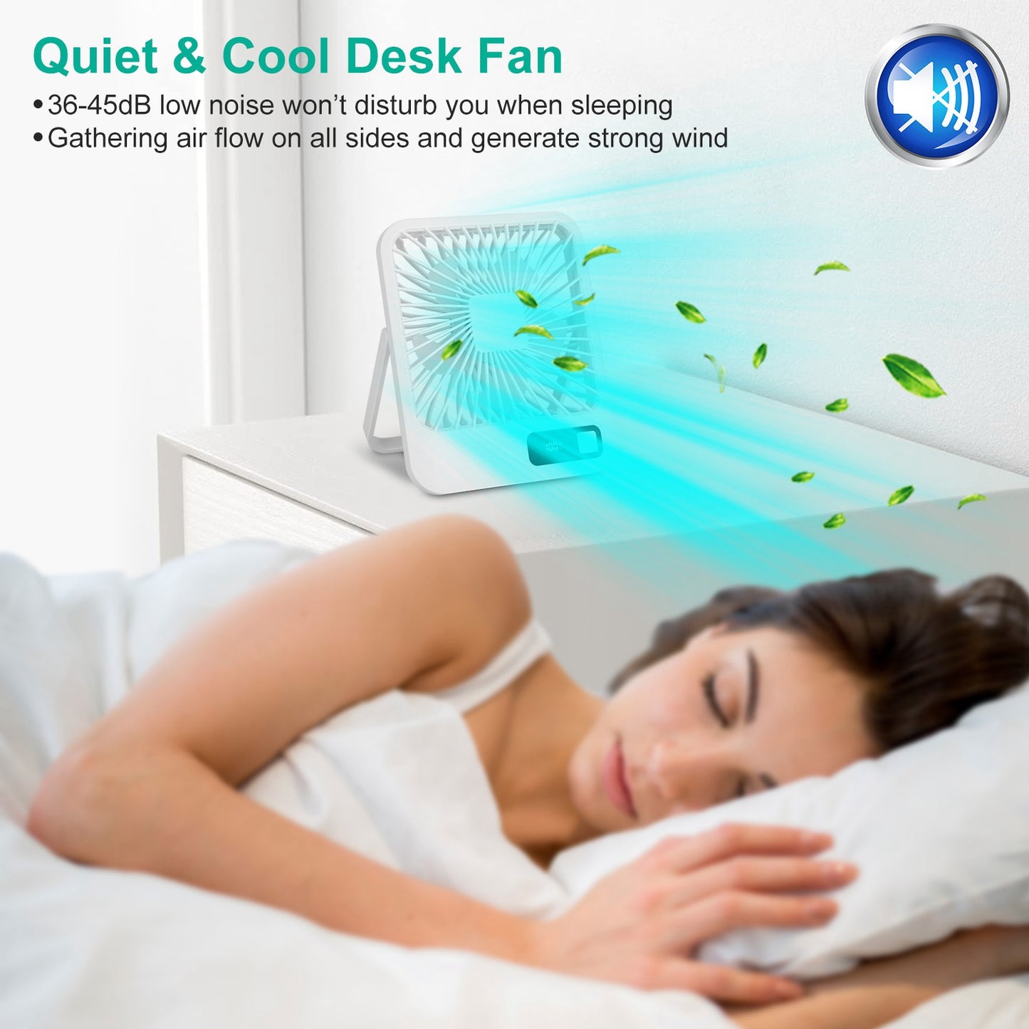 3 Colors Options -- 1Pc Mini Desktop Cooling Fan Rechargeable Battery Powered Personal Fan Speed Adjustment Strong Airflow Quiet Travel Fan With LCD Display For Home Office Travel