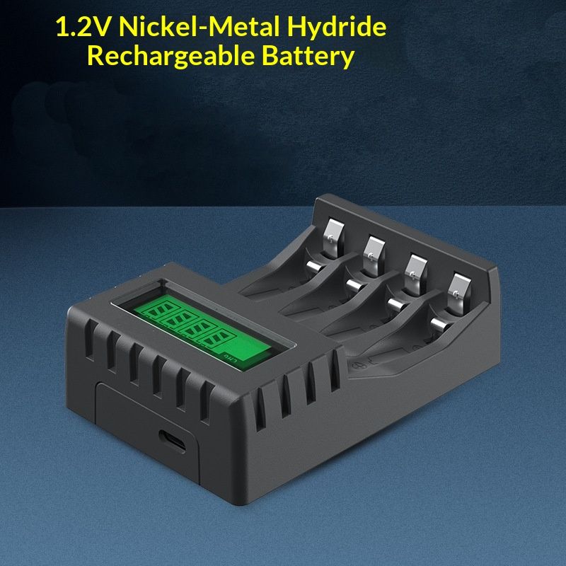 USB Smart 4-slot Charger For AA And AAA Batteries