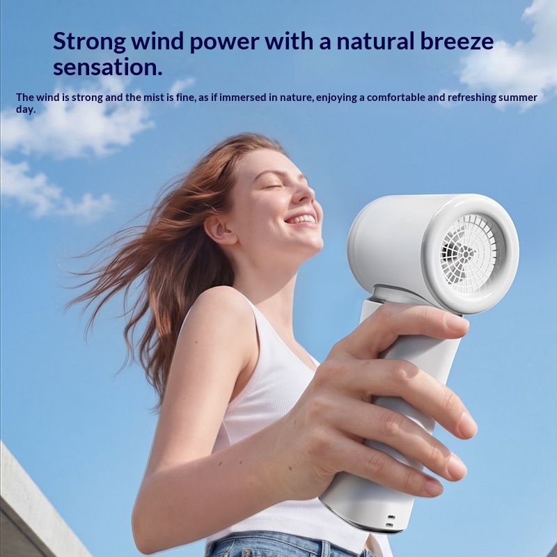 High-speed Mini Fan For Outdoor Cooling And Hydration