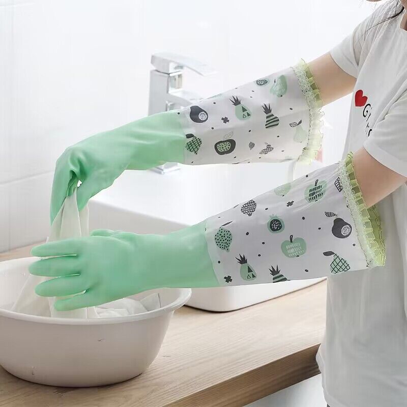 Kitchen And Household Cleaning Waterproof Rubber Gloves
