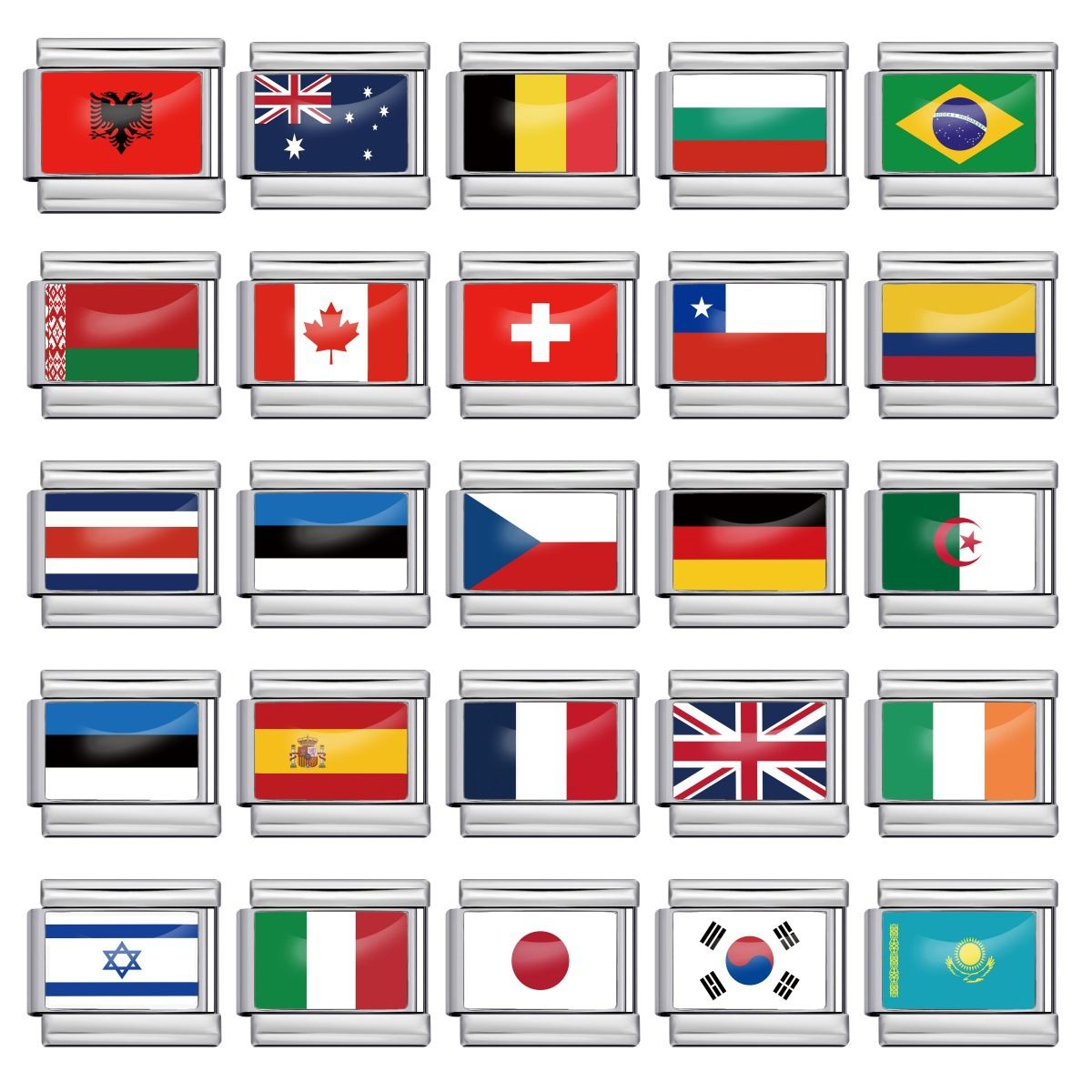 World Flag Photo Epoxy Series Bracelet Accessories