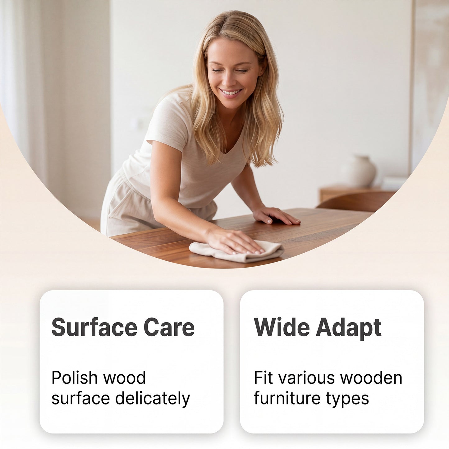 Furniture Care Cream Gentle Texture Gentle Polishing Brightening Convenient Daily Care Suitable For Wooden Furniture Surface
