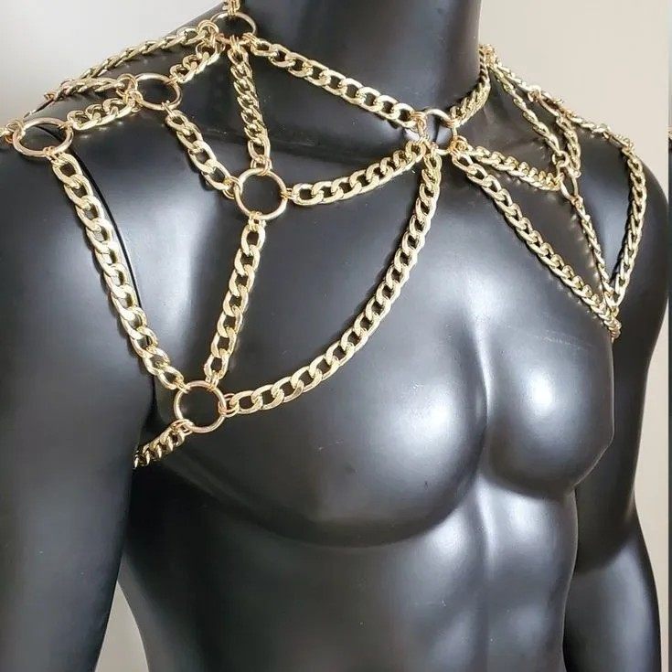 Mens Chunky Metal Body Chain
