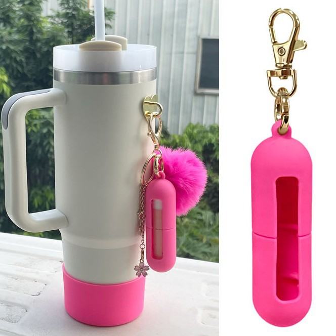Solid-color Food-grade Silicone Lipstick Case