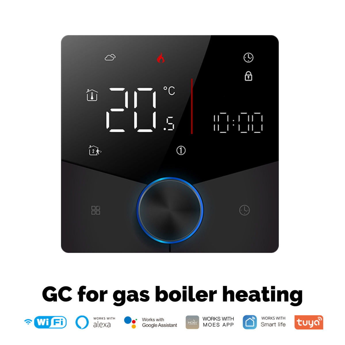 Smart Home Knob Floor Heating Temperature Controller App Remote Control Timing Energy Saving