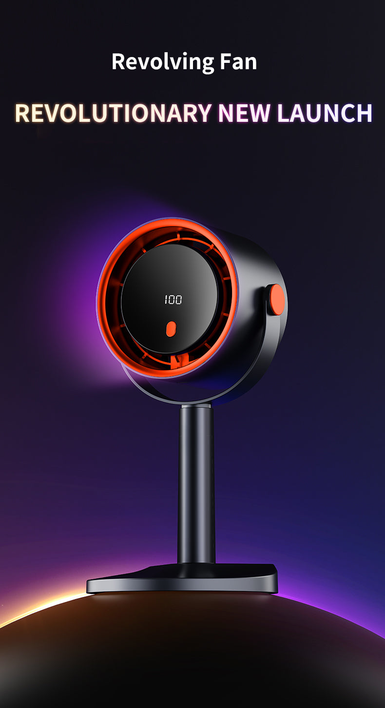 Forest Style Desktop Fan, USB Rechargeable Quiet Portable Fan With Activated Carbon Air Purification, 3-in-1 Stand Clip Hook Design, Energy Saving Circulating Fan For Home, Office, Bedroom  Travel