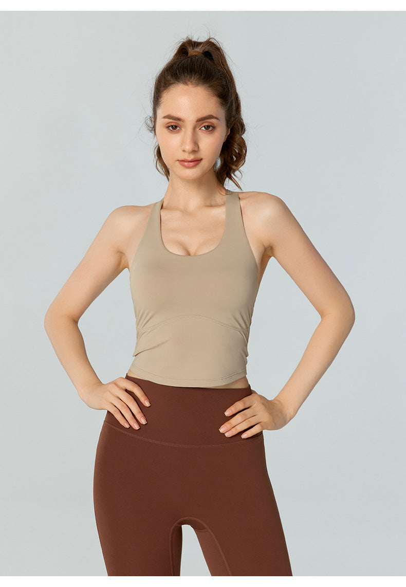 Fixed Cup Sports Vest Female Beauty Back
