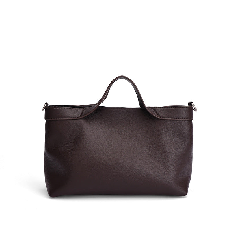 Korean-style Niche-design Handbag Cowhide Shoulder Bag