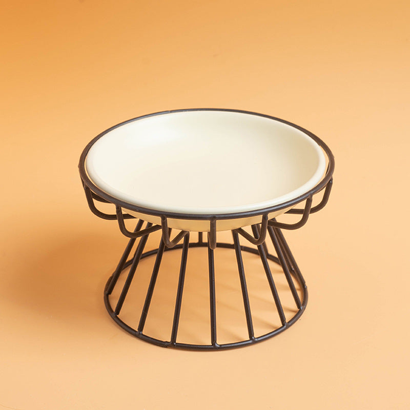 Elevated Pet Food Bowl Stand  Neck Support Feeding Rack For Cats And Dogs