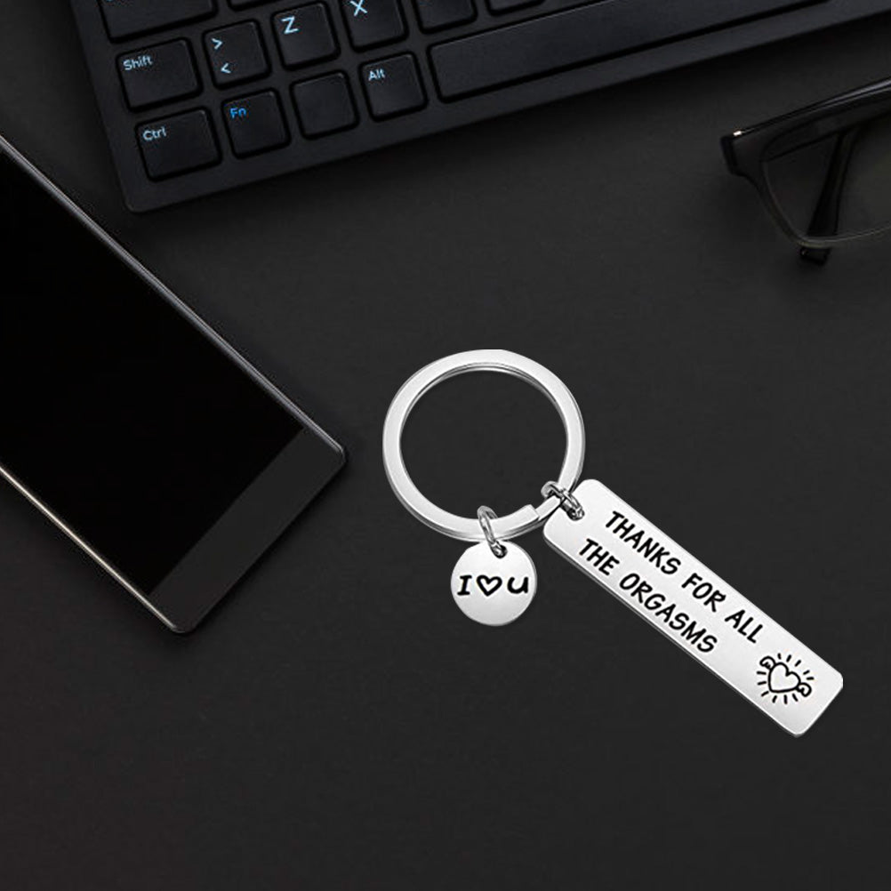 Couples Valentines Keychain Thanks For All The Orgasms Keychain Key Ring Gift For Husband Wife