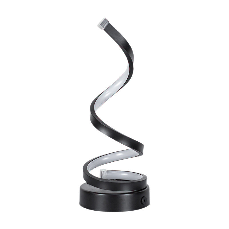 Spiral Desk Lamp, Simple And Adjustable LED Desk Lamp With USB Power Supply