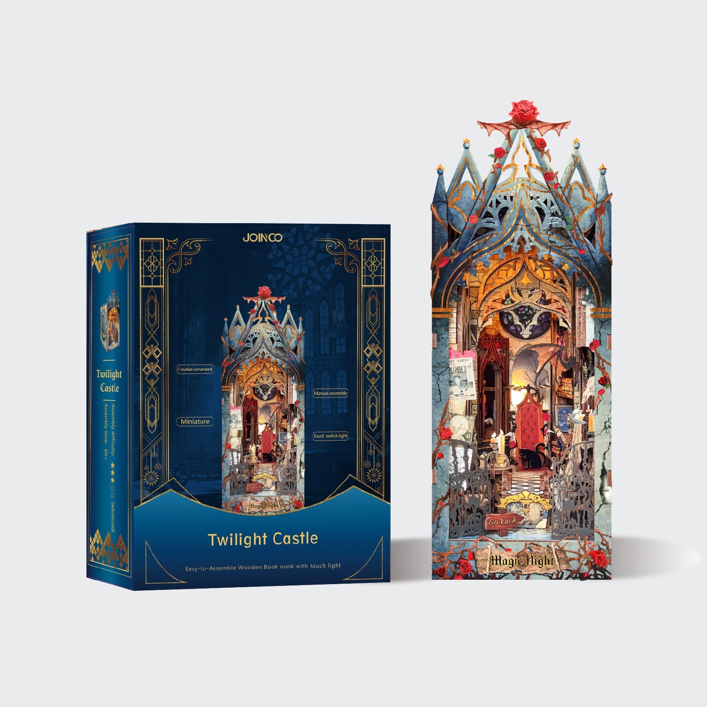 Magic World 3d Diy Cottage Hand-assembled Book Stand Desktop Model Toys For Holiday Gifts