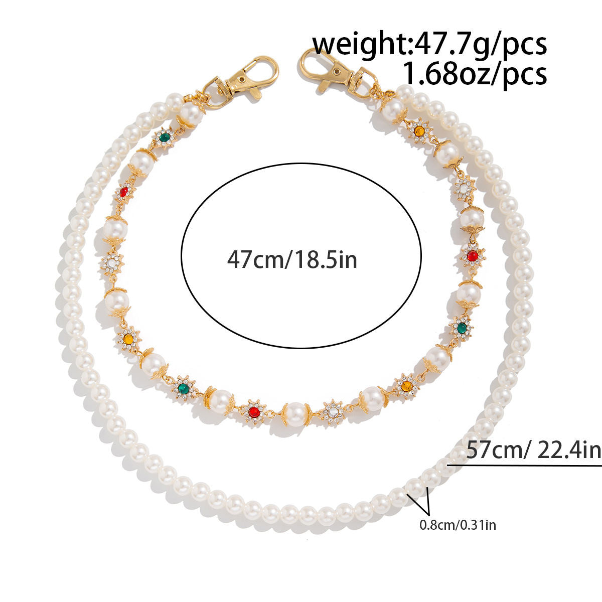 Personality Pearl Men's Waist Chain Accessories