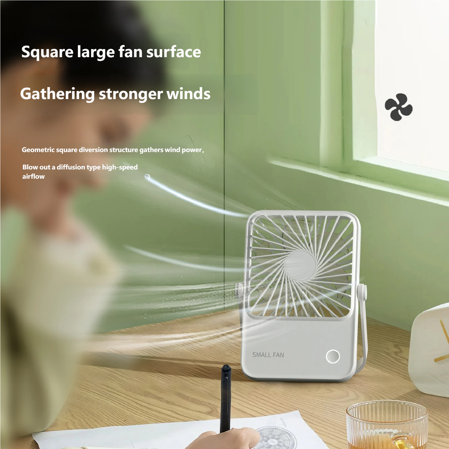 Charging Long-lasting Outdoor Office Desk Fan