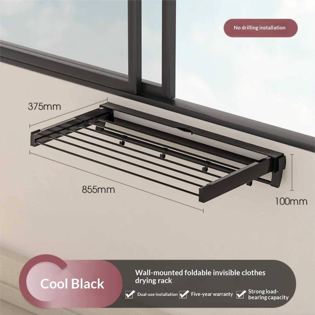 Bedroom Bathroom Home Balcony Folding Clothes Rack