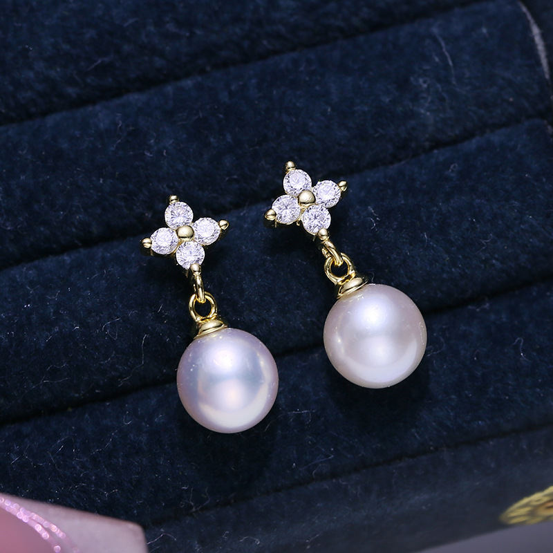 DIY Accessories Pearl Stud Earrings Eardrop Frame
