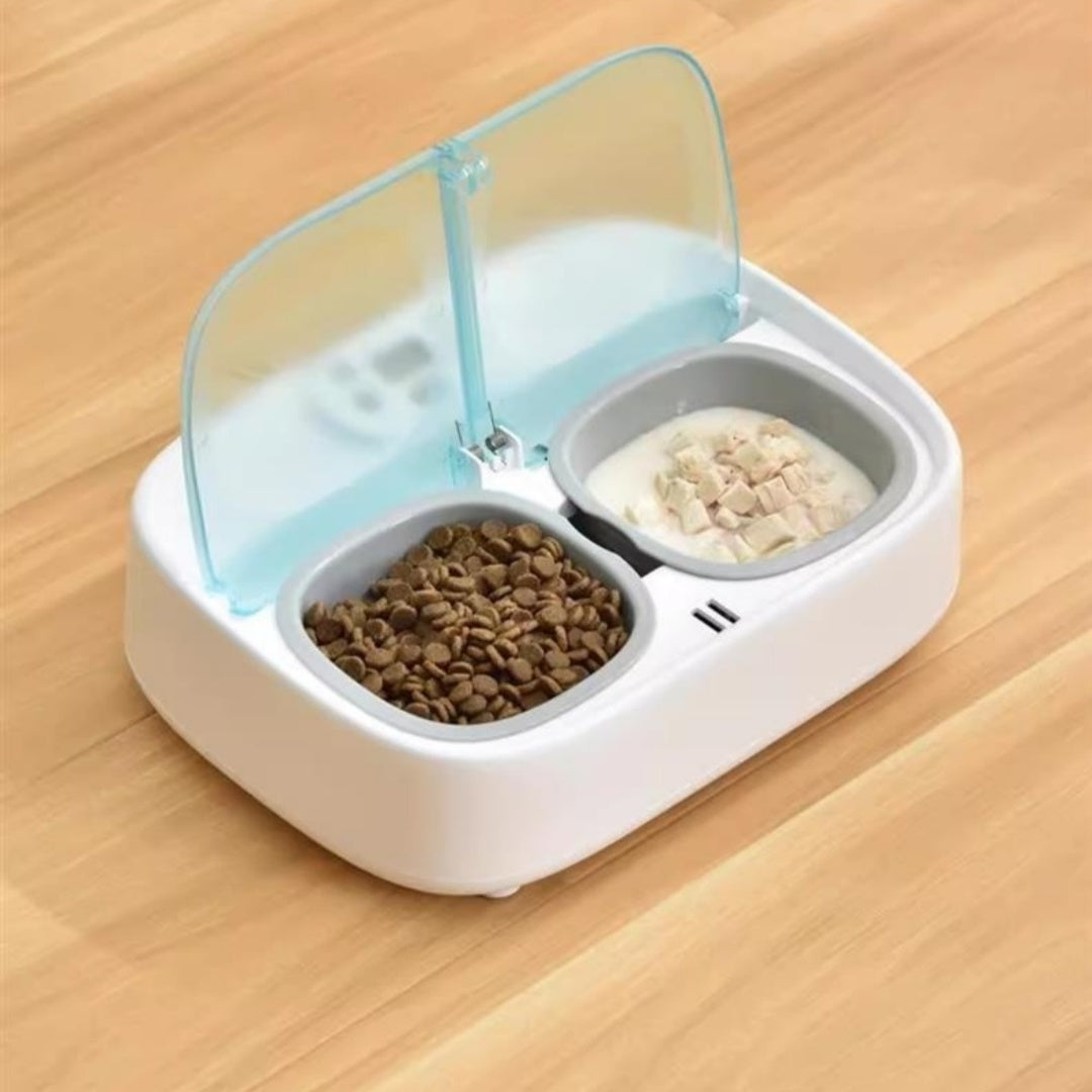 Smart Automatic Dual-Feeding Pet Feeder With Timer