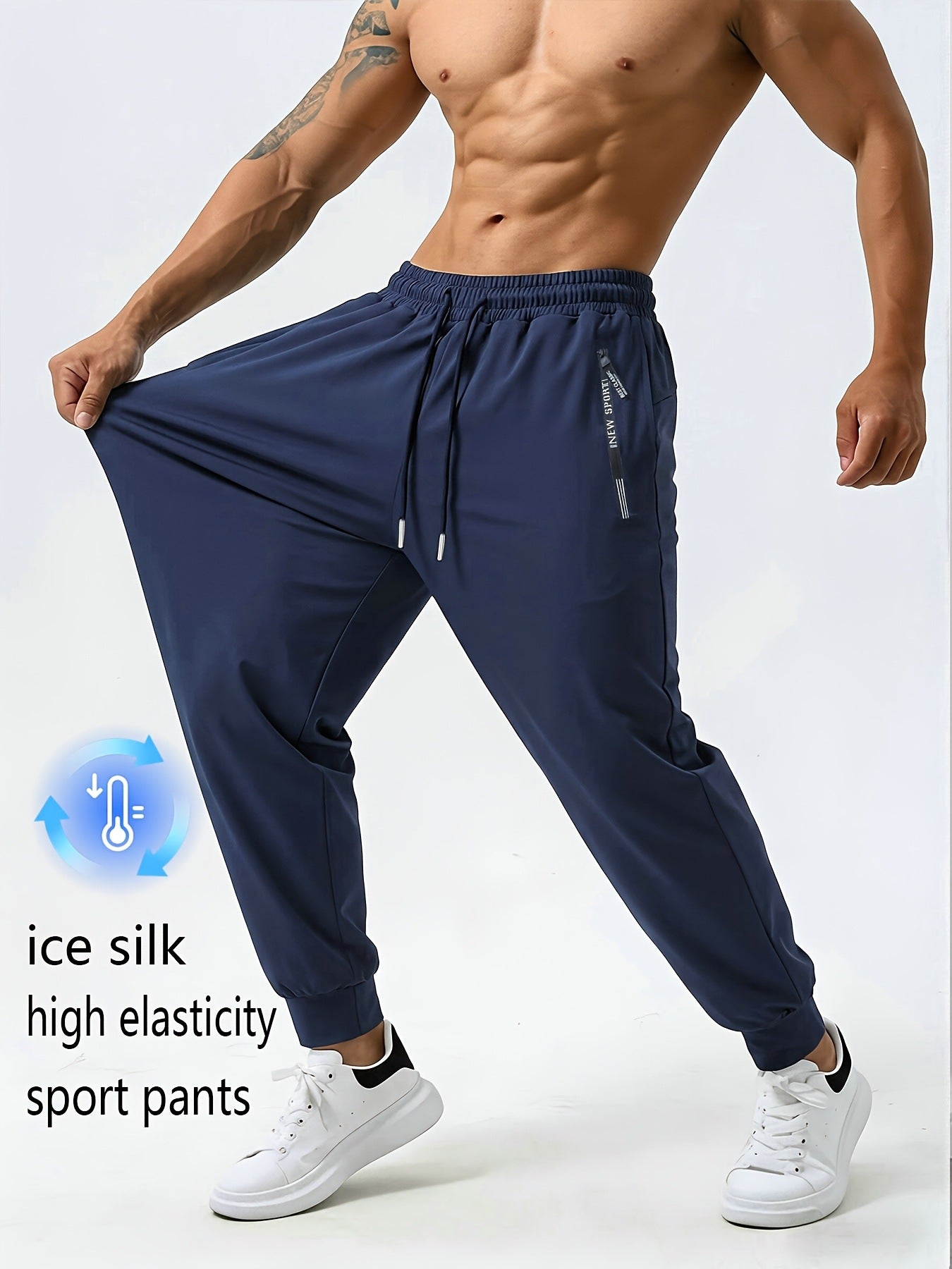 Mens High-Elastic, Quick-Drying Summer Sports And Fitness Pants For Europe And America
