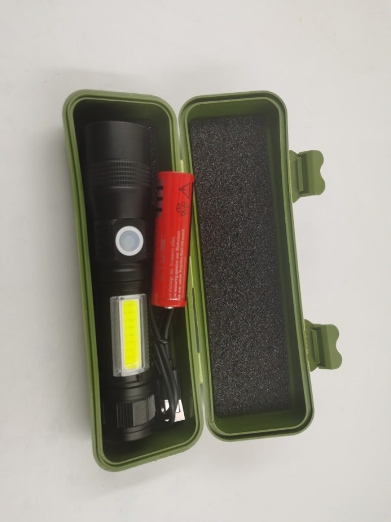 Multifunctional Magnet USB Charging Strong Light Focusing Flashlight
